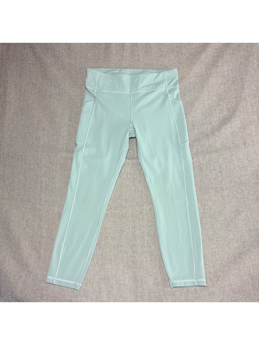 Lululemon Light Blue High-Rise Leggings with Side Pockets